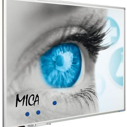 Projectiebord Softline profiel 8mm email wit MICA projectie (16:9) - 120x214 cm
